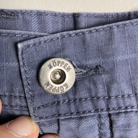 Koppen Men's Bluish-gray Check Chino Cargo Shorts Size 38 - Picture 3 of 12